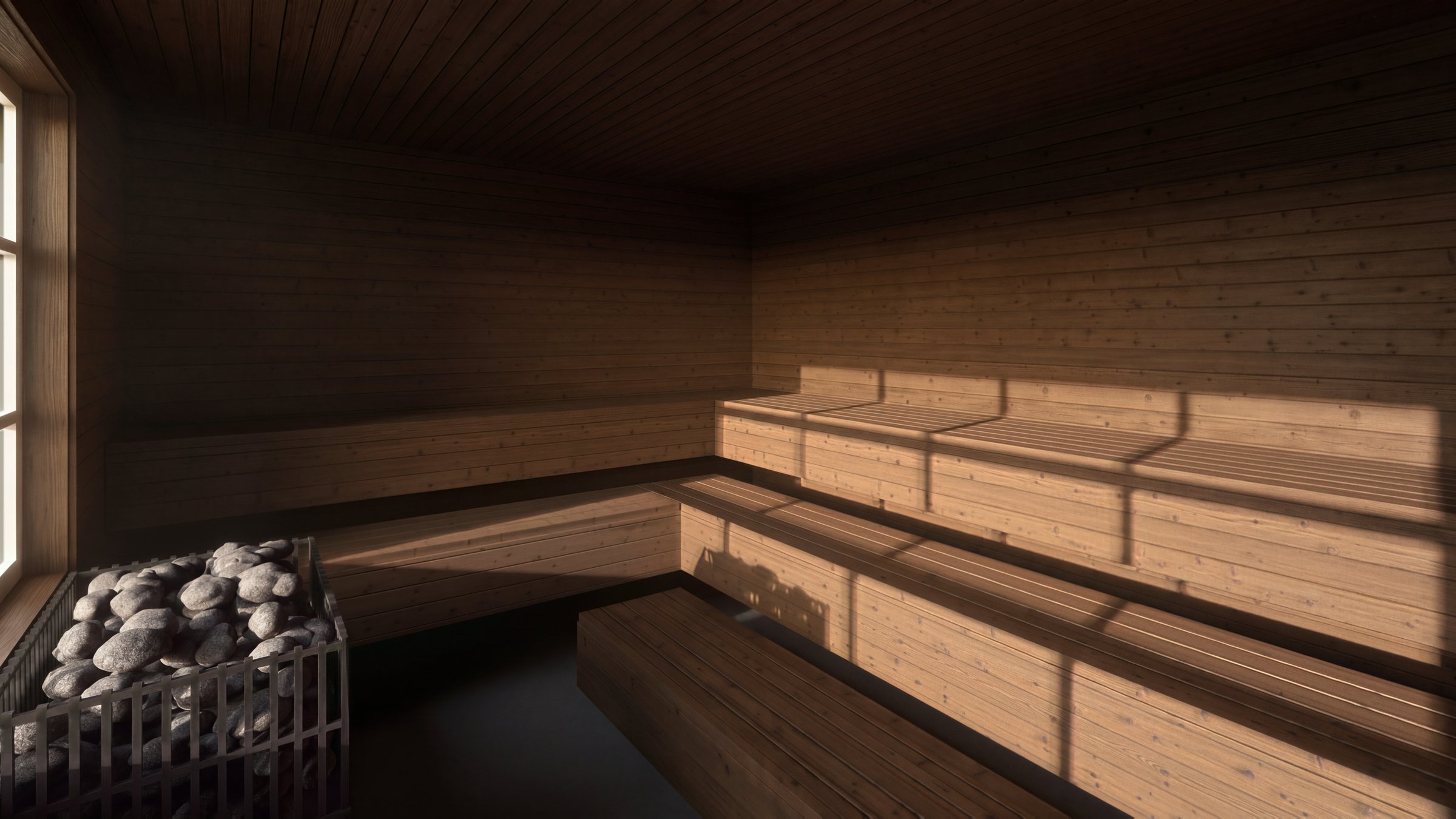 The sauna room at Tyholmen